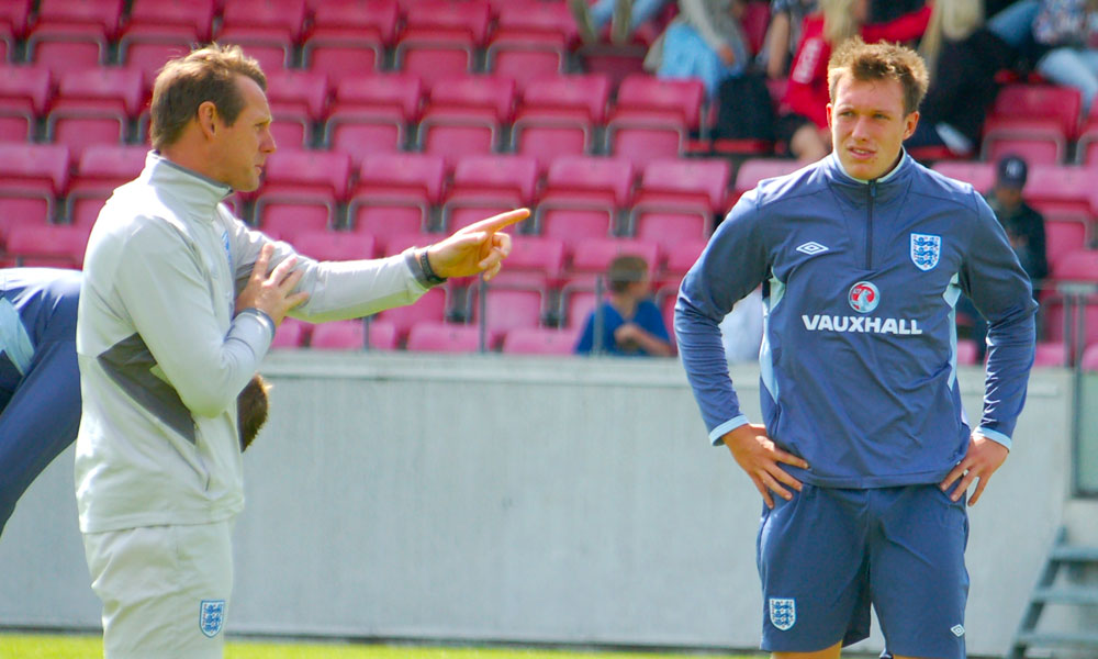 Stuart Pearce and Phil Jones